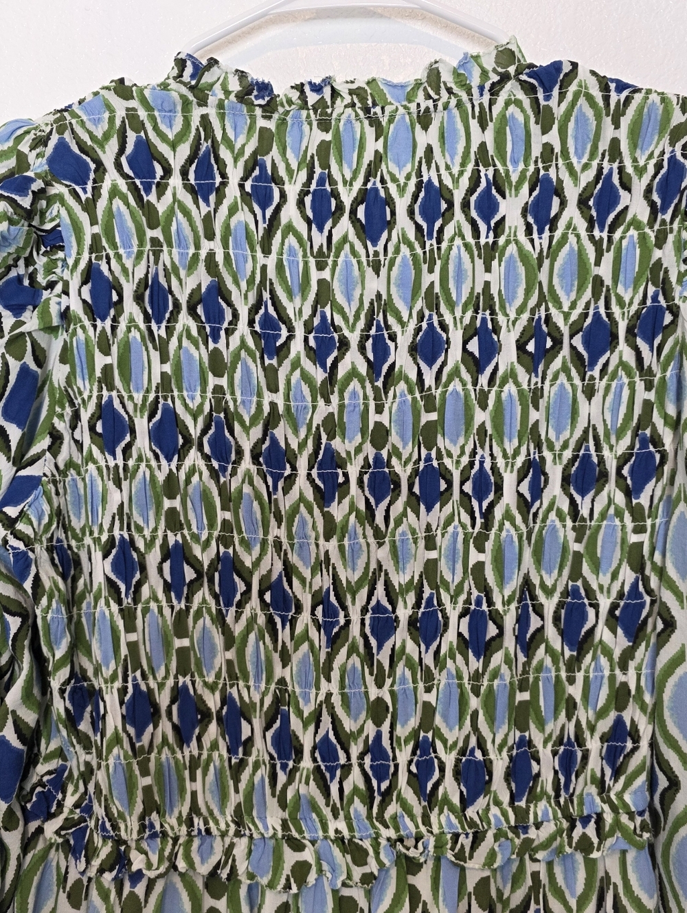 Anthropologie Long-Sleeve V-Neck Ruffle Mini Dress Size Medium - Picture 12 of 13
